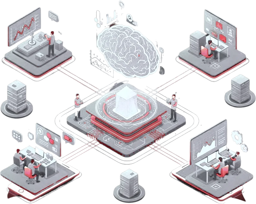 AI and machine learning illustration