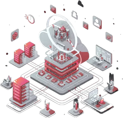 Cloud infrastructure illustration