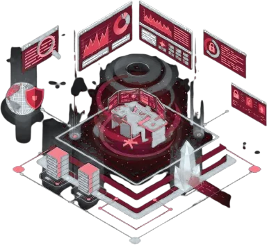 Security operations center illustration