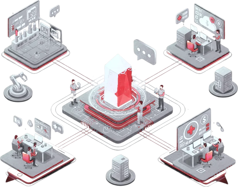 Cloud solutions illustration